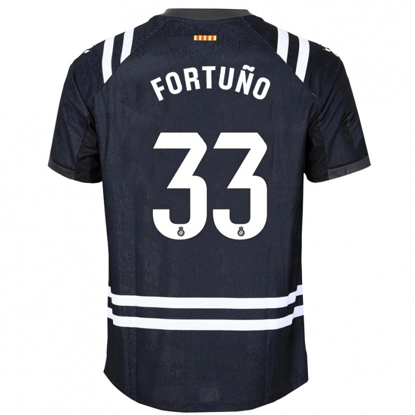 Danxen Mulher Ángel Fortuño #33 Preto Branco Camisola Guarda-Redes 2025/26 Camisa