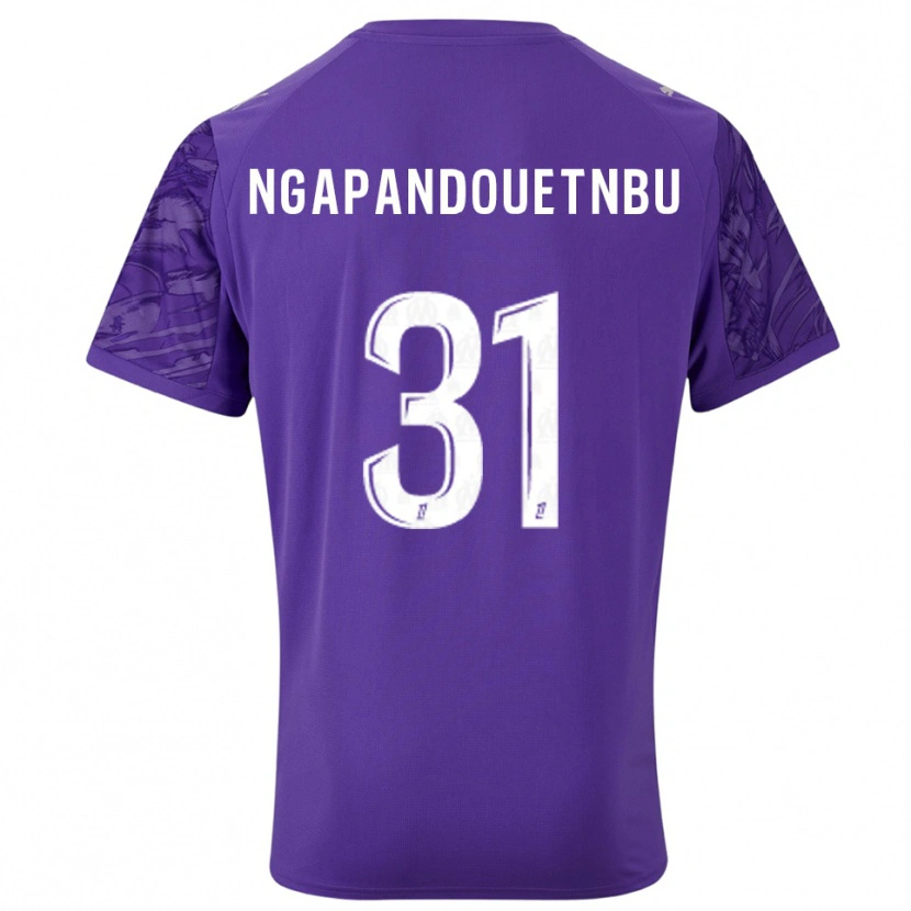 Danxen Mulher Simon Ngapandouetnbu #31 Roxo Branco Camisola Guarda-Redes 2025/26 Camisa