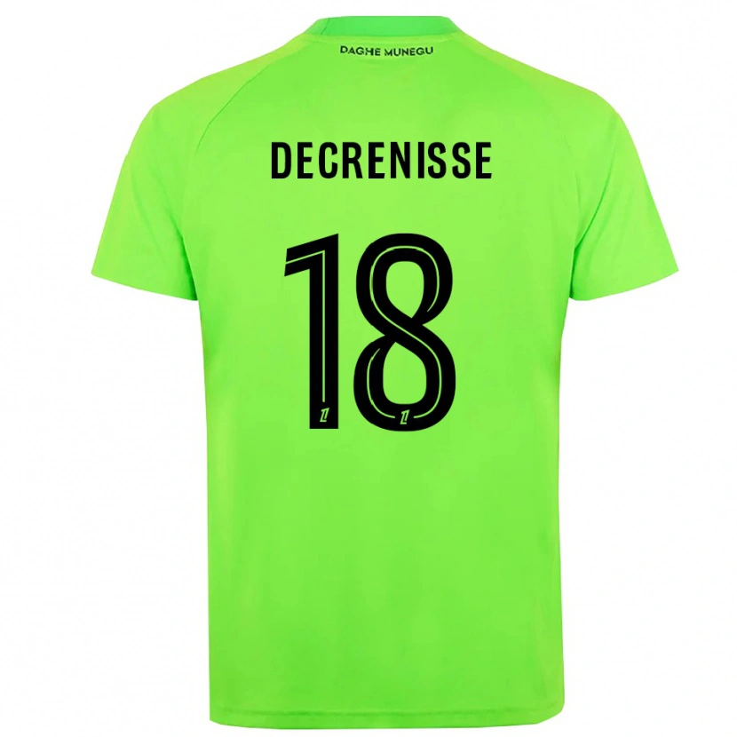 Danxen Mulher Axel Decrenisse #18 Verde Preto Camisola Guarda-Redes 2025/26 Camisa