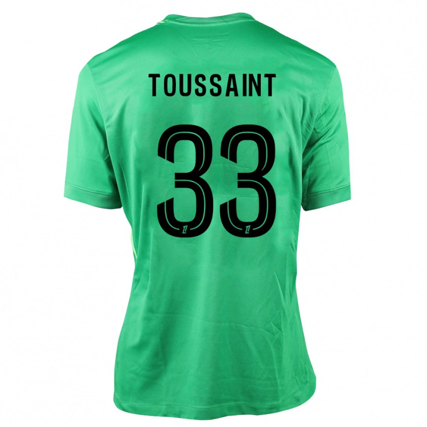 Danxen Mulher Océane Toussaint #33 Verde Preto Camisola Guarda-Redes 2025/26 Camisa