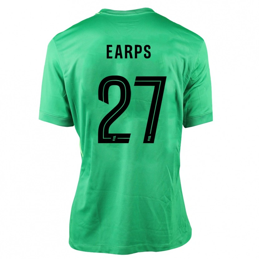 Danxen Mulher Mary Earps #27 Verde Preto Camisola Guarda-Redes 2025/26 Camisa