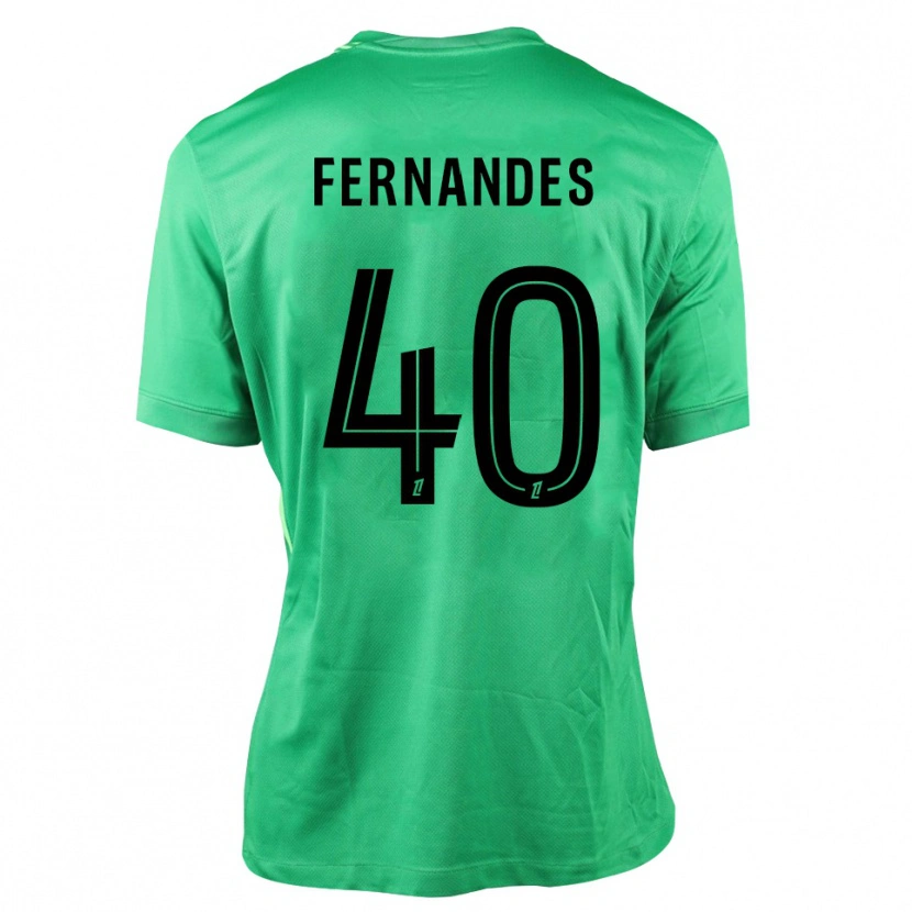 Danxen Mulher Alyssa Fernandes #40 Verde Preto Camisola Guarda-Redes 2025/26 Camisa