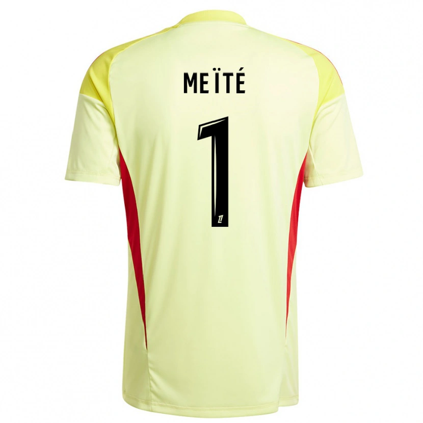 Danxen Mulher Ibrahim Meïté #1 Amarelo Claro Preto Camisola Guarda-Redes 2025/26 Camisa