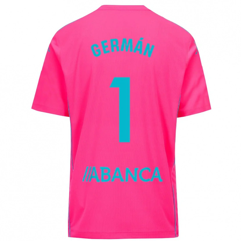 Danxen Mulher Germán Parreño #1 Rosa Profundo Preto Camisola Guarda-Redes 2025/26 Camisa