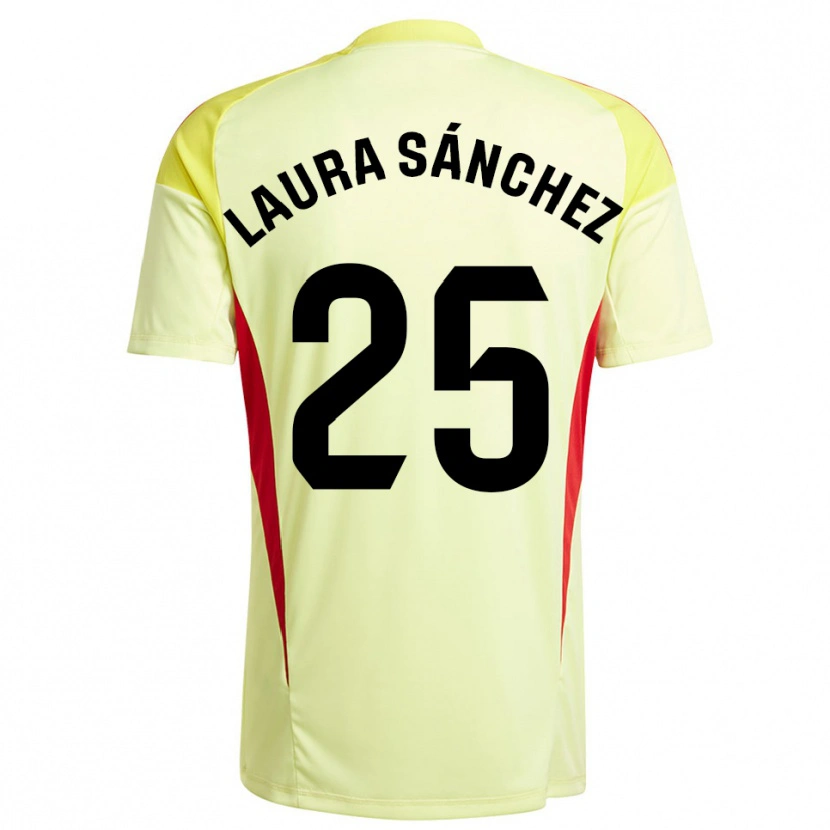 Danxen Mulher Laura Sánchez Comuñas #25 Amarelo Claro Preto Camisola Guarda-Redes 2025/26 Camisa