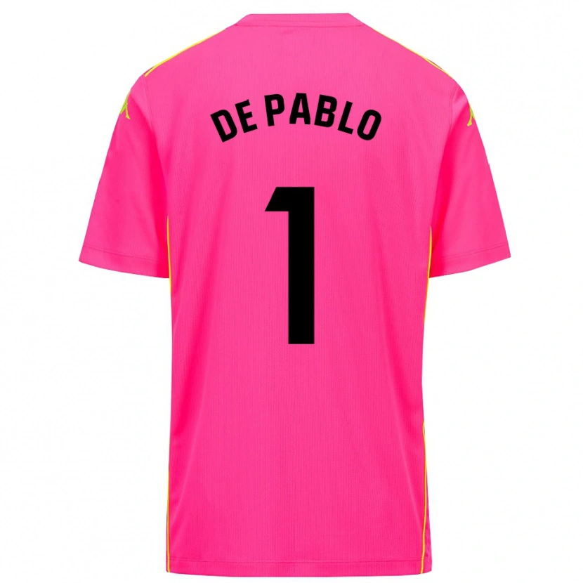 Danxen Mulher Álvaro de Pablo #1 Rosa Profundo Preto Camisola Guarda-Redes 2025/26 Camisa