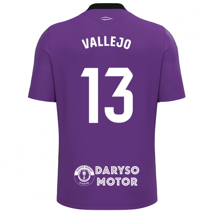 Danxen Mulher Guillermo Vallejo #13 Roxo Branco Camisola Guarda-Redes 2025/26 Camisa