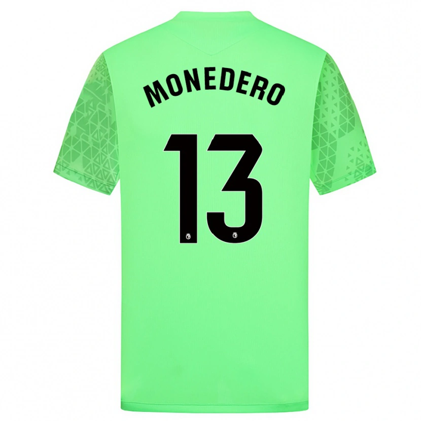 Danxen Mulher Marc Monedero #13 Verde Primavera Preto Camisola Guarda-Redes 2025/26 Camisa