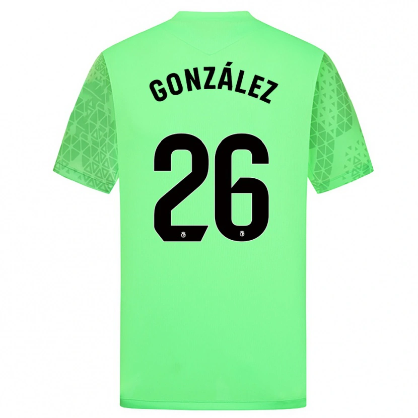 Danxen Mulher Diego González #26 Verde Primavera Preto Camisola Guarda-Redes 2025/26 Camisa