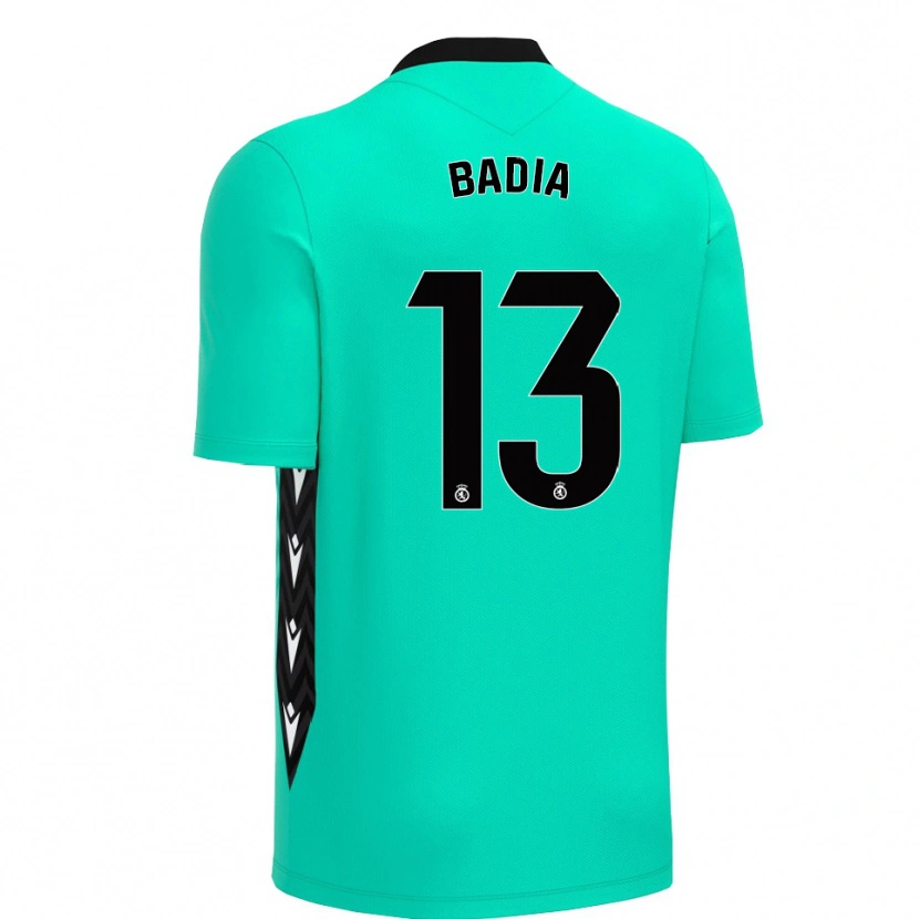 Danxen Mulher Edgar Badia #13 Ciano Preto Camisola Guarda-Redes 2025/26 Camisa