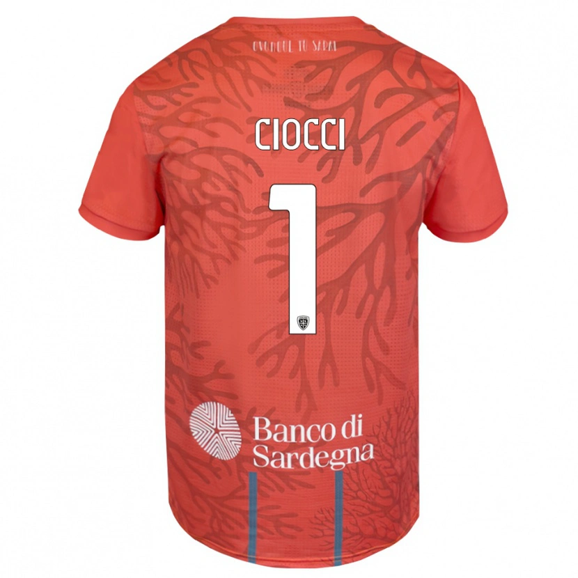 Danxen Mulher Giuseppe Ciocci #1 Laranja Vermelho Branco Camisola Guarda-Redes 2025/26 Camisa