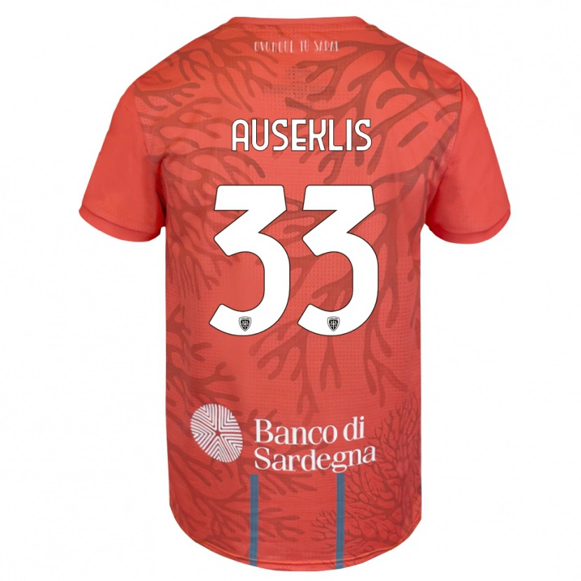 Danxen Mulher Henrijs Auseklis #33 Laranja Vermelho Branco Camisola Guarda-Redes 2025/26 Camisa