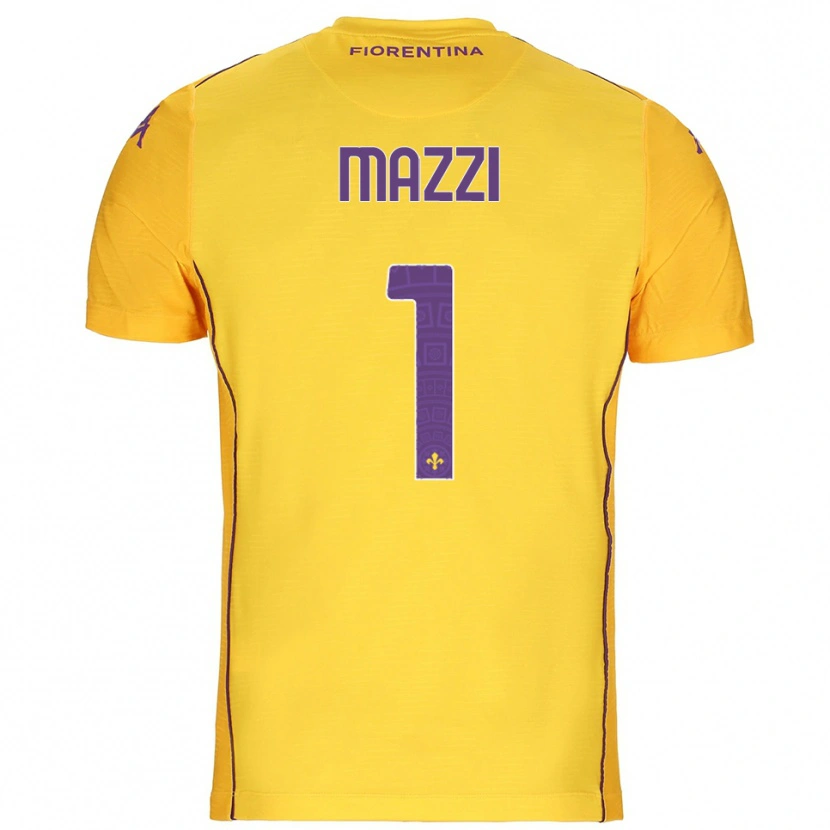 Danxen Mulher Tommaso Mazzi #1 Laranja Amarelo Roxo Camisola Guarda-Redes 2025/26 Camisa