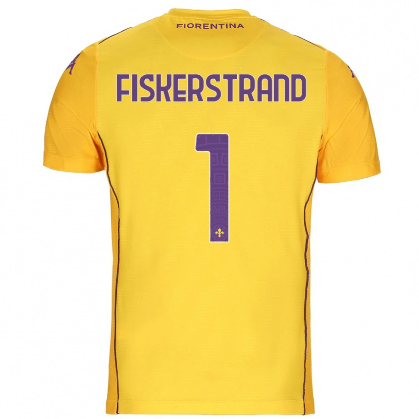 Danxen Mulher Cecilie Fiskerstrand #1 Laranja Amarelo Roxo Camisola Guarda-Redes 2025/26 Camisa