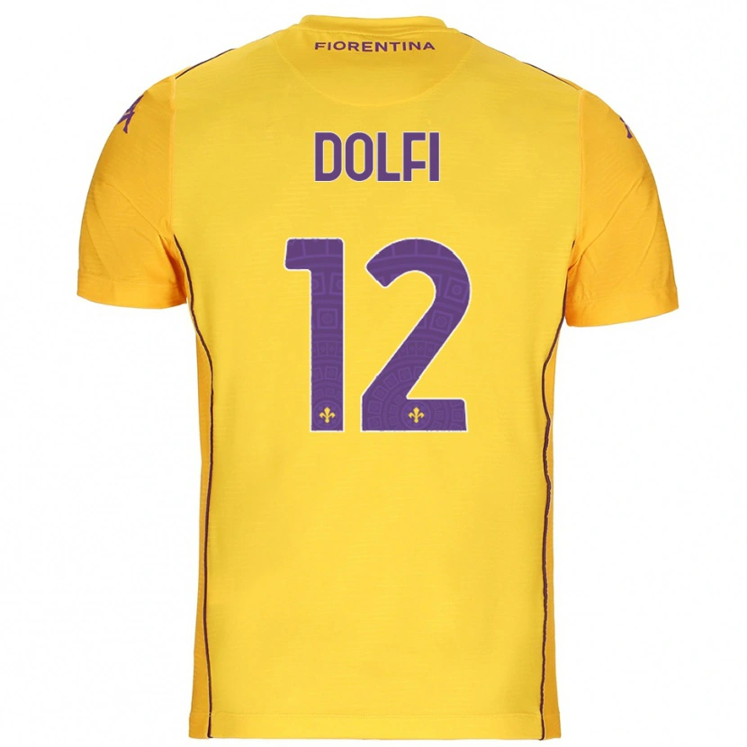 Danxen Mulher Brando Dolfi #12 Laranja Amarelo Roxo Camisola Guarda-Redes 2025/26 Camisa