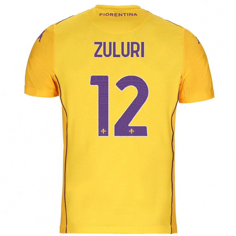 Danxen Mulher Athena Zuluri #12 Laranja Amarelo Roxo Camisola Guarda-Redes 2025/26 Camisa