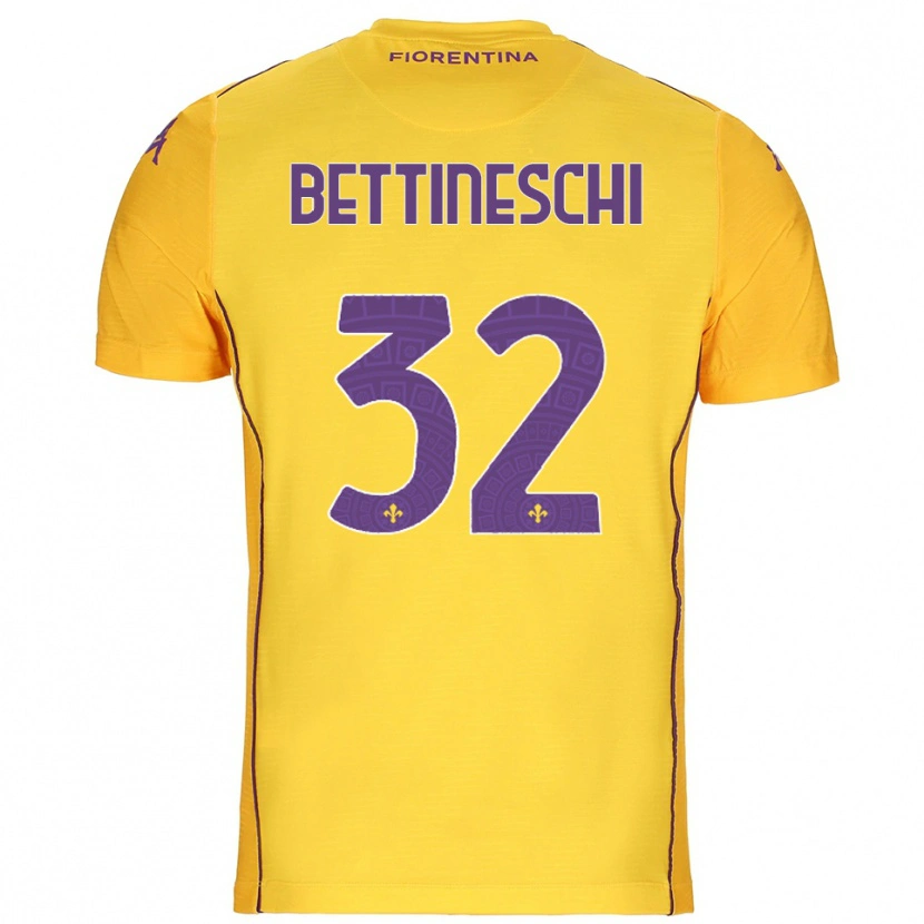 Danxen Mulher Giorgia Bettineschi #32 Laranja Amarelo Roxo Camisola Guarda-Redes 2025/26 Camisa