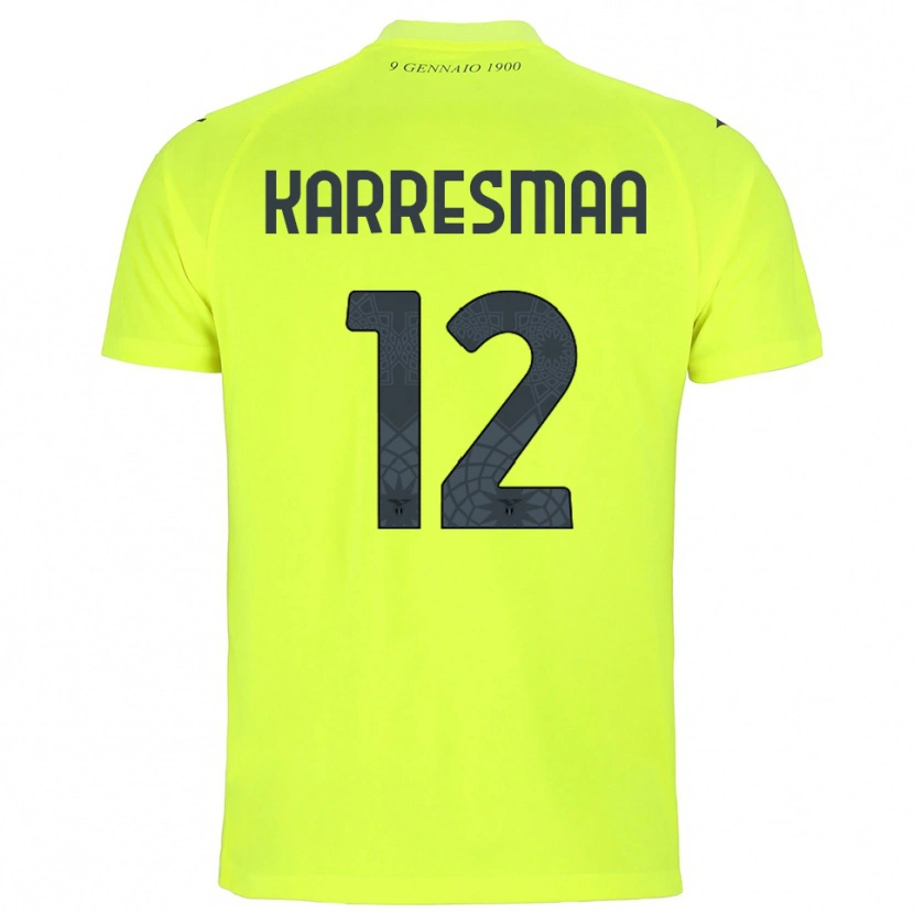 Danxen Mulher Kerttu Karresmaa #12 Verde Fluorescente Camisola Guarda-Redes 2025/26 Camisa