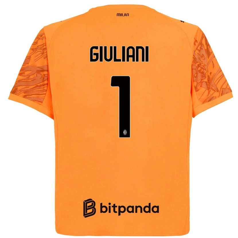 Danxen Mulher Laura Giuliani #1 Preto Amarelo Laranja Camisola Guarda-Redes 2025/26 Camisa