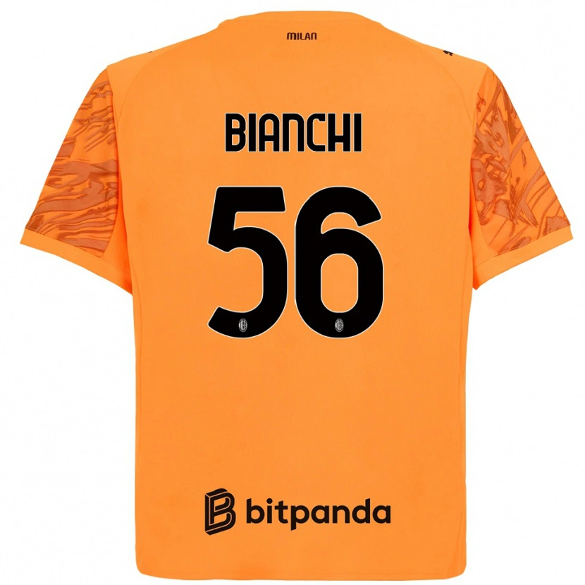 Danxen Mulher Alessandro Bianchi #56 Preto Amarelo Laranja Camisola Guarda-Redes 2025/26 Camisa