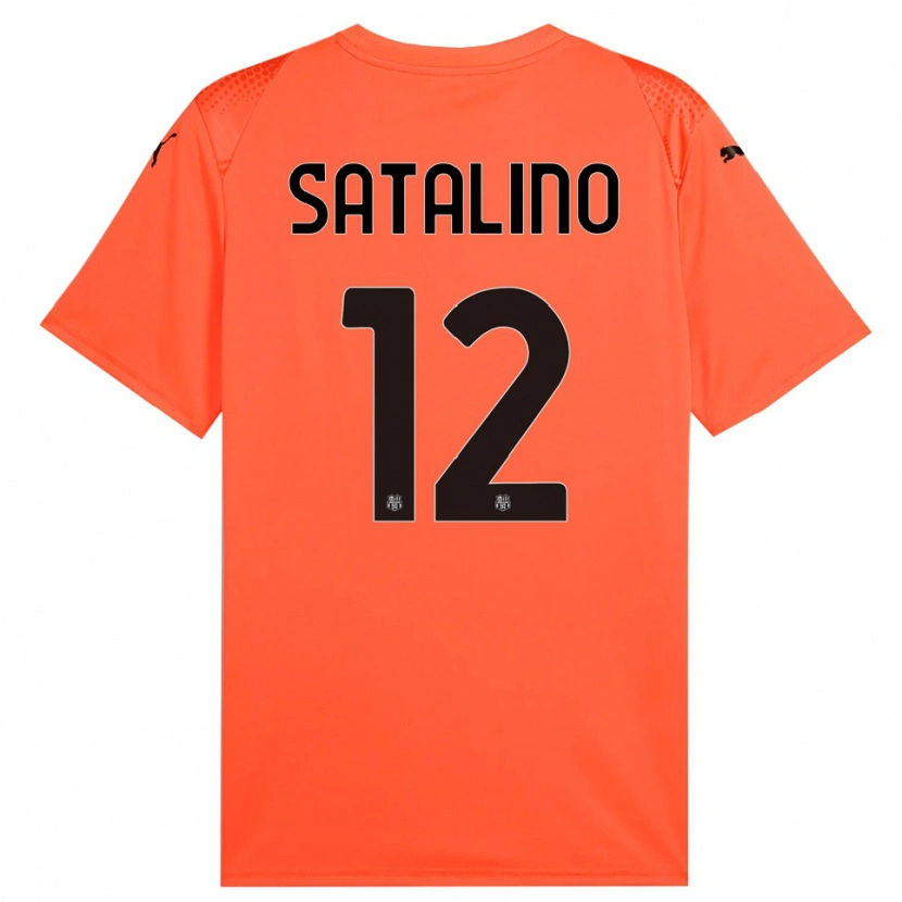 Danxen Mulher Giacomo Satalino #12 Preto Laranja Camisola Guarda-Redes 2025/26 Camisa