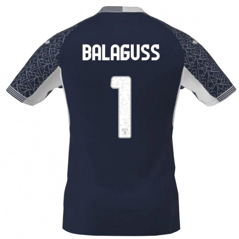Danxen Mulher Nils Balaguss #1 Azul Preto Branco Camisola Guarda-Redes 2025/26 Camisa