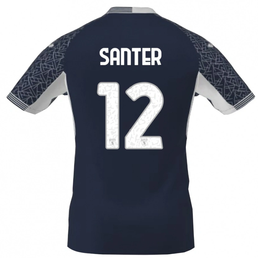 Danxen Mulher Leonardo Santer #12 Azul Preto Branco Camisola Guarda-Redes 2025/26 Camisa