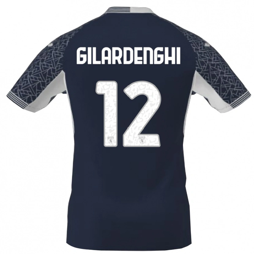 Danxen Mulher Riccardo Gilardenghi #12 Azul Preto Branco Camisola Guarda-Redes 2025/26 Camisa