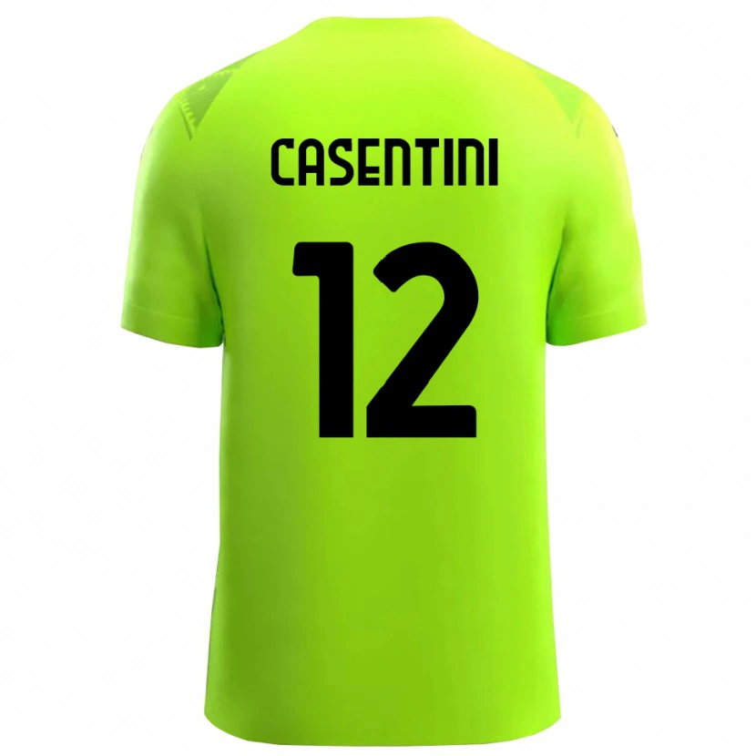 Danxen Mulher Gabriele Casentini #12 Preto Verde Grama Camisola Guarda-Redes 2025/26 Camisa