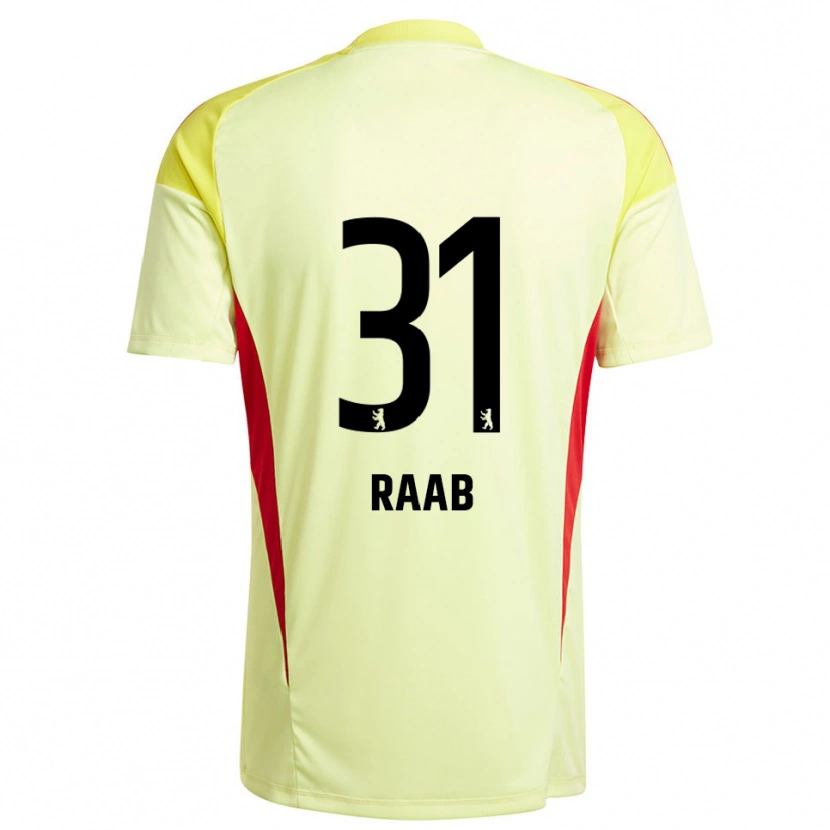 Danxen Mulher Matheo Raab #31 Amarelo Claro Preto Camisola Guarda-Redes 2025/26 Camisa