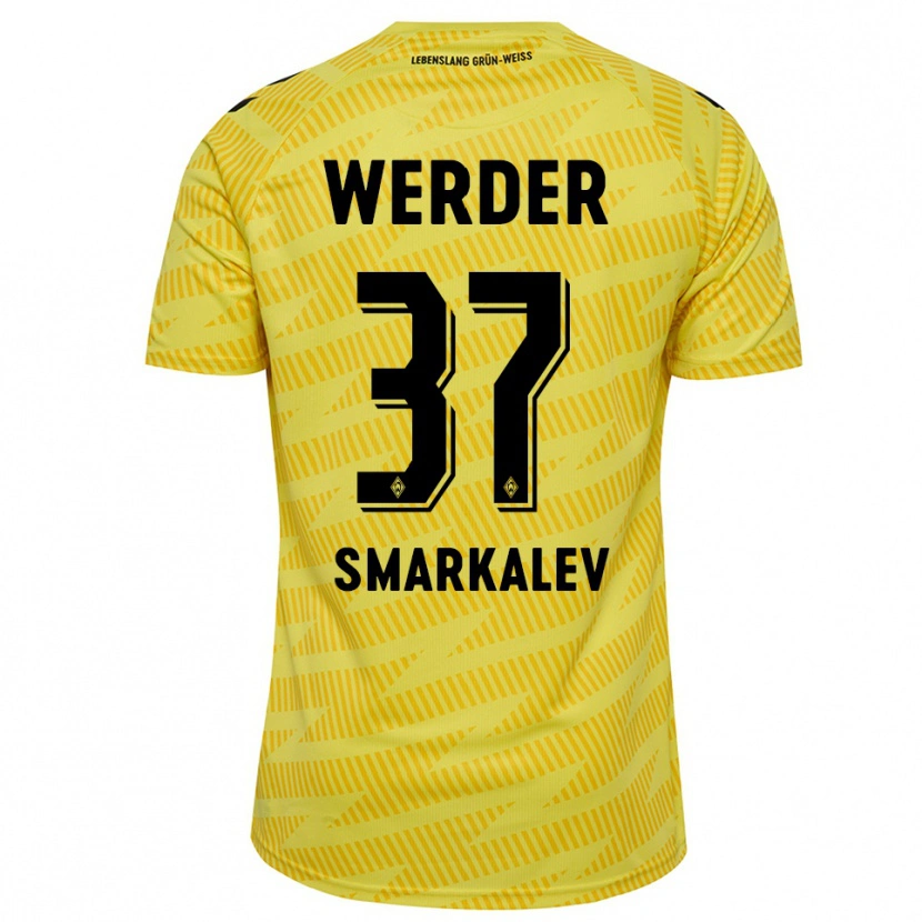 Danxen Mulher Stefan Smarkalev #37 Preto Amarelo Camisola Guarda-Redes 2025/26 Camisa