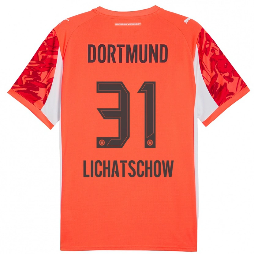 Danxen Mulher Deniese Lichatschow #31 Laranja Vermelho Camisola Guarda-Redes 2025/26 Camisa