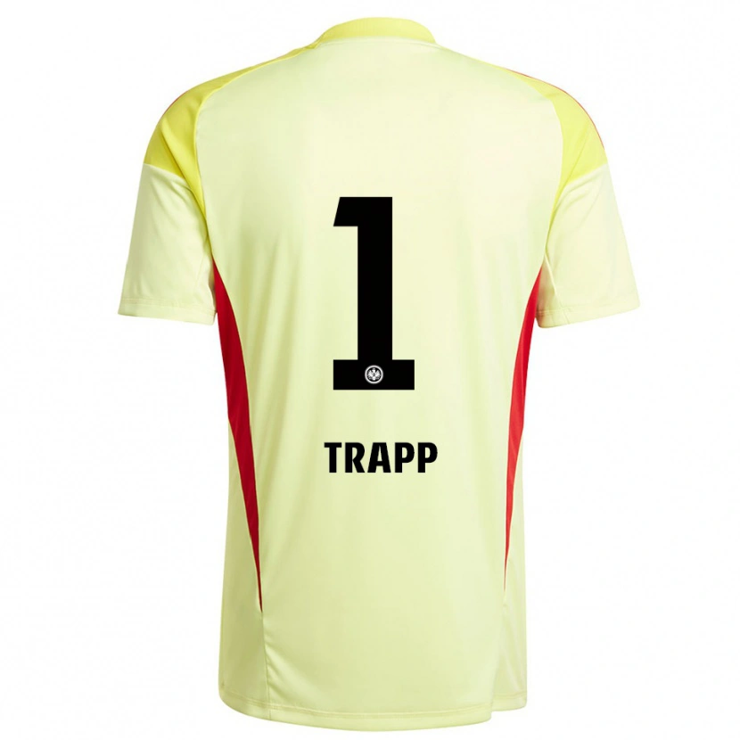 Danxen Mulher Kevin Trapp #1 Amarelo Claro Preto Camisola Guarda-Redes 2025/26 Camisa