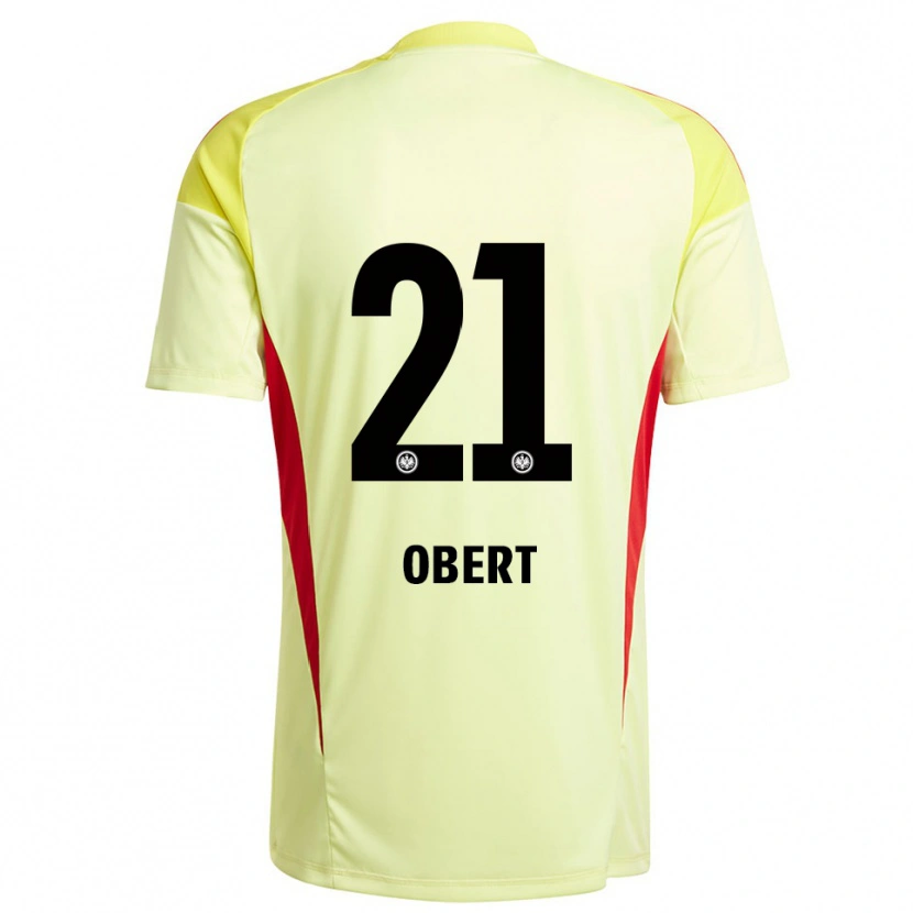 Danxen Mulher Yuriy Obert #21 Amarelo Claro Preto Camisola Guarda-Redes 2025/26 Camisa