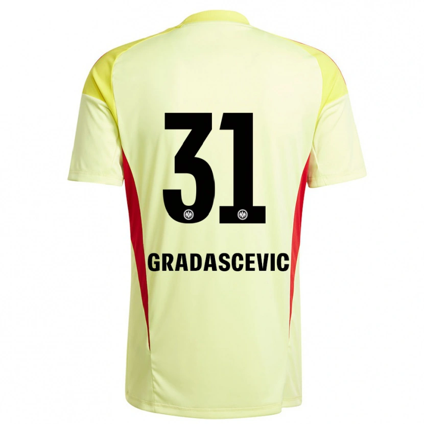 Danxen Mulher Meris Gradascevic #31 Amarelo Claro Preto Camisola Guarda-Redes 2025/26 Camisa