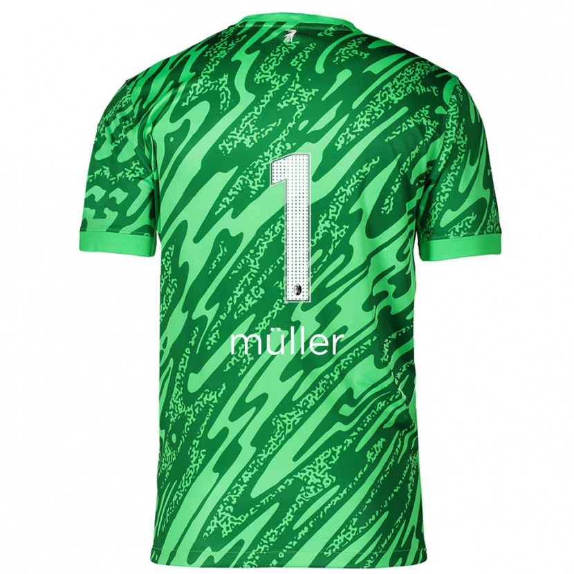 Danxen Mulher Philipp Müller #1 Branco Verde Camisola Guarda-Redes 2025/26 Camisa