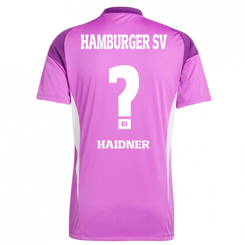 Danxen Mulher Larissa Haidner #0 Roxo Lilás Branco Camisola Guarda-Redes 2025/26 Camisa