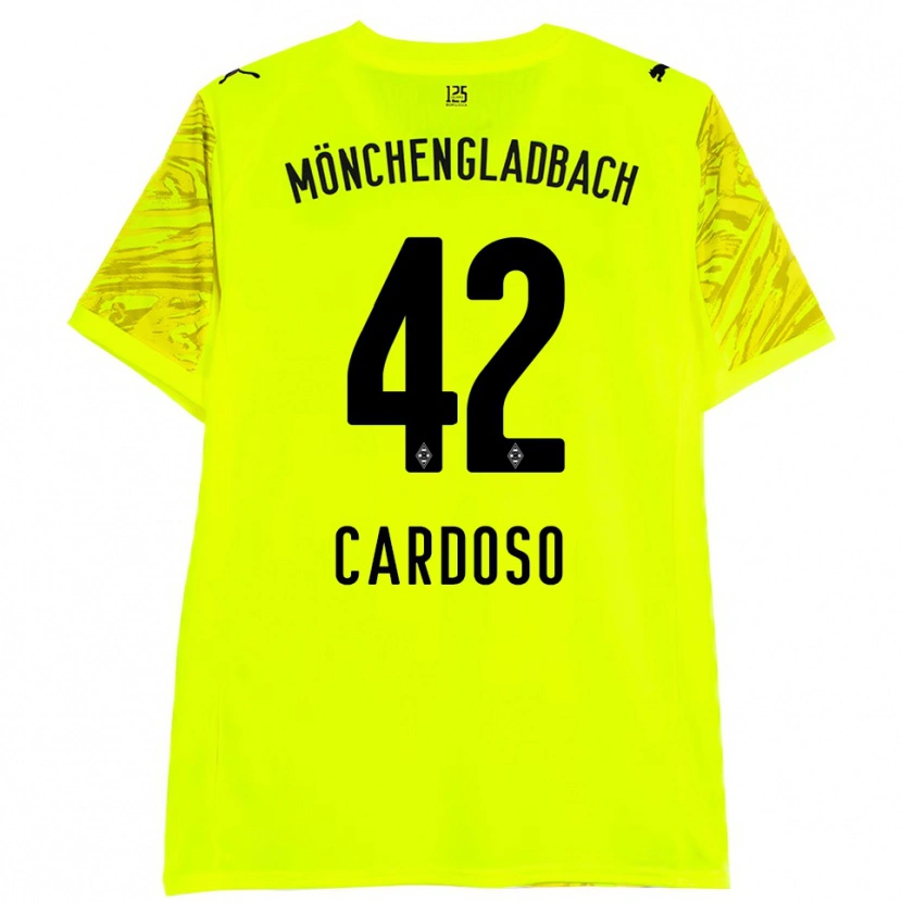 Danxen Mulher Tiago Pereira Cardoso #42 Preto Amarelo Camisola Guarda-Redes 2025/26 Camisa