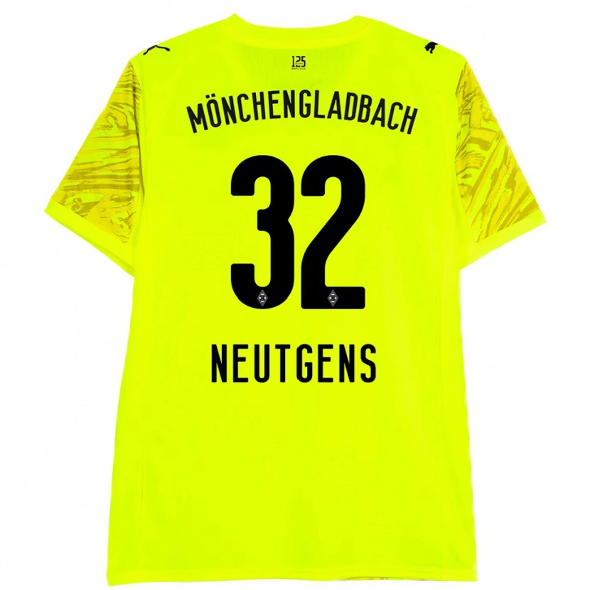 Danxen Mulher Maximilian Neutgens #32 Preto Amarelo Camisola Guarda-Redes 2025/26 Camisa