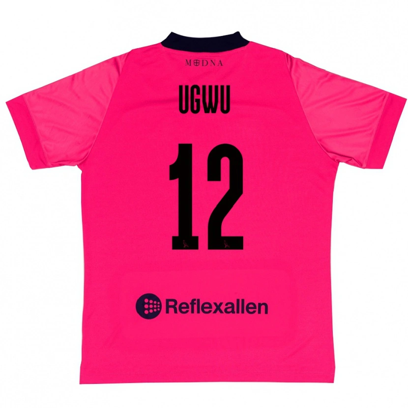 Danxen Mulher Ferdinand Ugwu #12 Rosa Profundo Preto Camisola Guarda-Redes 2025/26 Camisa