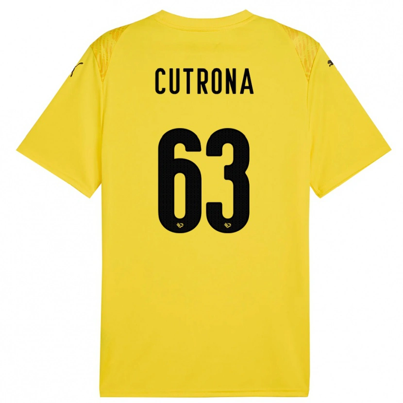 Danxen Mulher Francesco Cutrona #63 Amarelo Preto Camisola Guarda-Redes 2025/26 Camisa