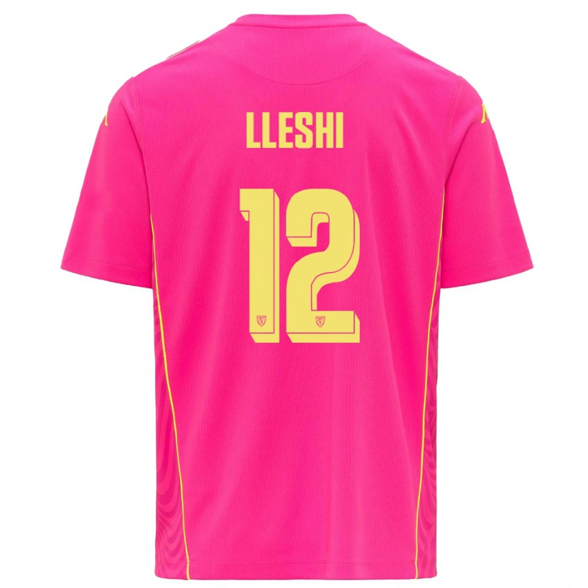Danxen Mulher Leonardo Lleshi #12 Rosa Profundo Amarelo Camisola Guarda-Redes 2025/26 Camisa