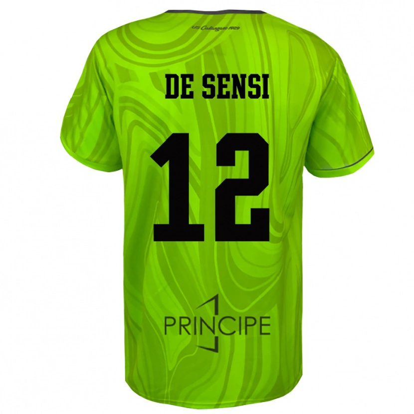 Danxen Mulher Giuseppe De Sensi #12 Preto Verde Amarelo Camisola Guarda-Redes 2025/26 Camisa