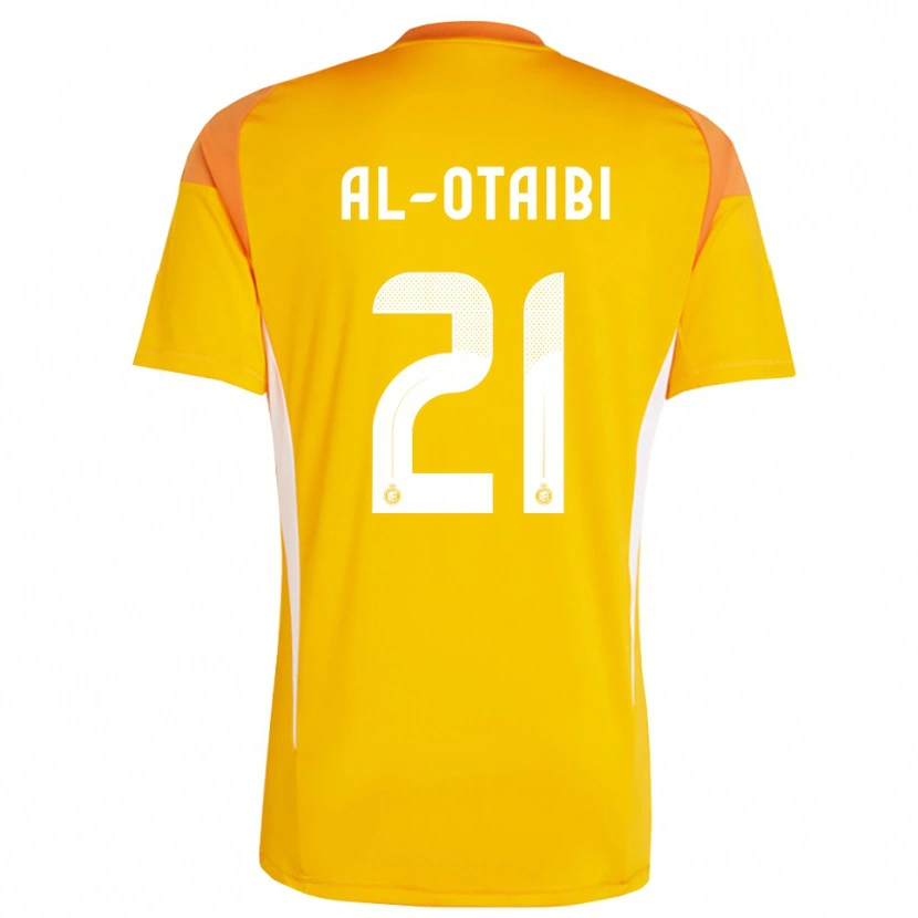 Danxen Mulher Abdulrahman Al-Otaibi #21 Branco Laranja Amarelo Camisola Guarda-Redes 2025/26 Camisa