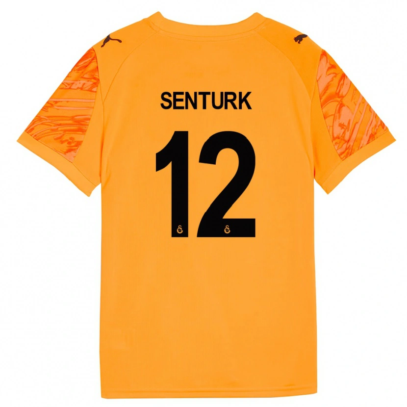 Danxen Mulher Haktan Şentürk #12 Preto Laranja Escuro Camisola Guarda-Redes 2025/26 Camisa