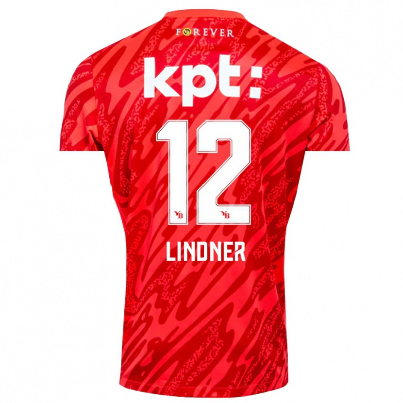 Danxen Mulher Heinz Lindner #12 Branco Vermelho Camisola Guarda-Redes 2025/26 Camisa