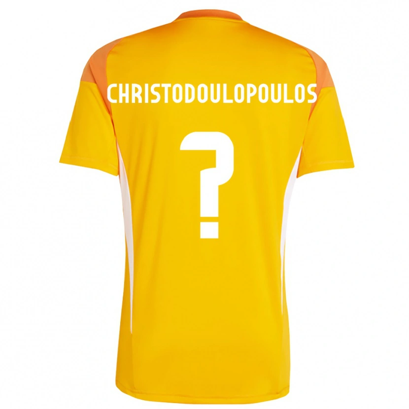 Danxen Mulher Giannis Christodoulopoulos #0 Laranja Branco Camisola Guarda-Redes 2025/26 Camisa