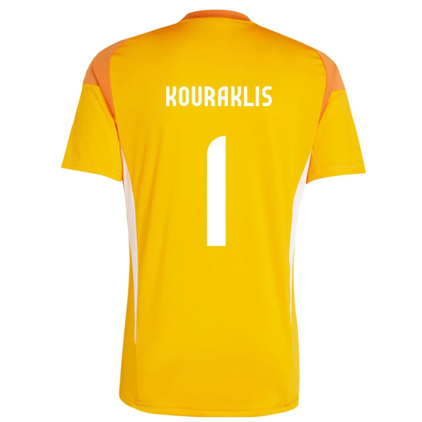 Danxen Mulher Georgios Kouraklis #1 Laranja Branco Camisola Guarda-Redes 2025/26 Camisa