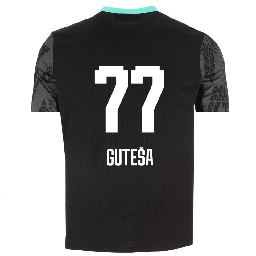 Danxen Mulher Ivan Guteša #77 Preto Cinza Escuro Camisola Guarda-Redes 2025/26 Camisa