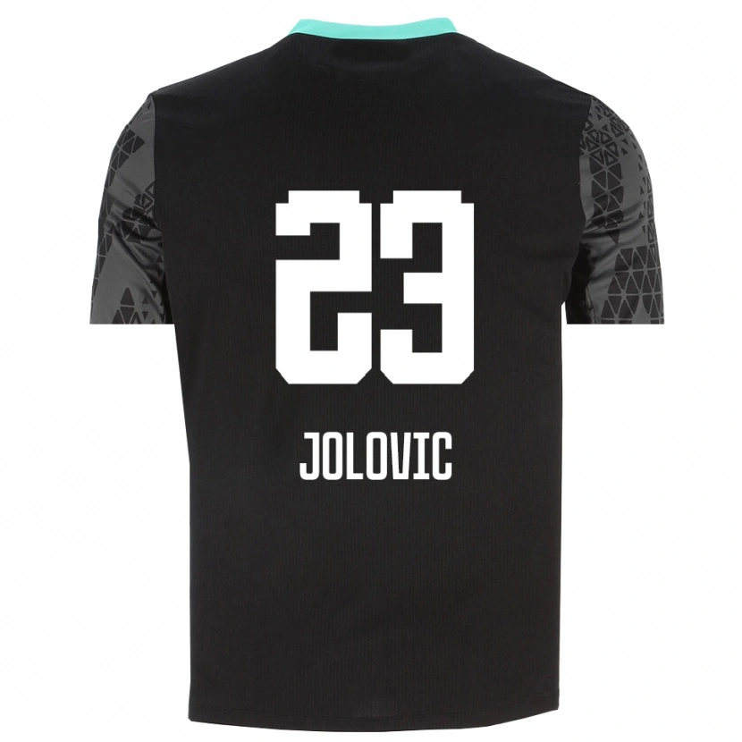 Danxen Mulher Bogdan Jolovic #23 Preto Cinza Escuro Camisola Guarda-Redes 2025/26 Camisa